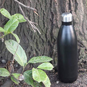 Matte Black Stainless Steel water bottle 25oz